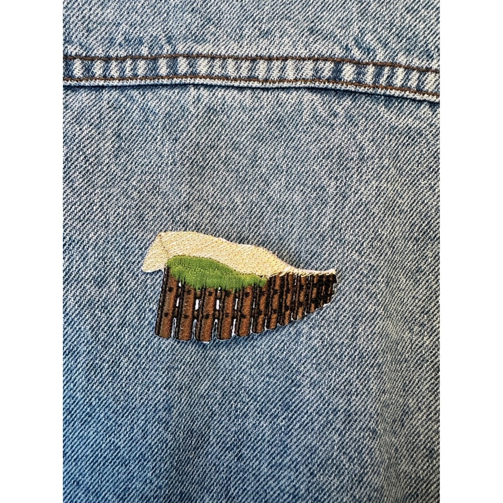 Golf Bunker Grass Fence Iron on‎ Patch Embroidered Applique Nature DIY Crafting